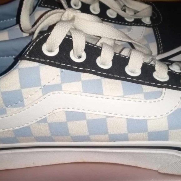 Vans Shoes - Vans Ward Blue, White & Black Checkerboard Women's Shoes/Sneakers Size 9.5 Wide
